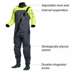Mustang Survival Men's Drysuits Hudson Dry Suit -Padder Fashion Store ADMGRE D2