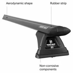 Rhino-Rack Roof Rack Bars Cap Topper Track Mount Package W/Aero Load Bars 7 Rhino-Rack Roof Rack Bars Cap Topper Track Mount Package W/Aero Load Bars -Padder Fashion Store AERBARBK D2