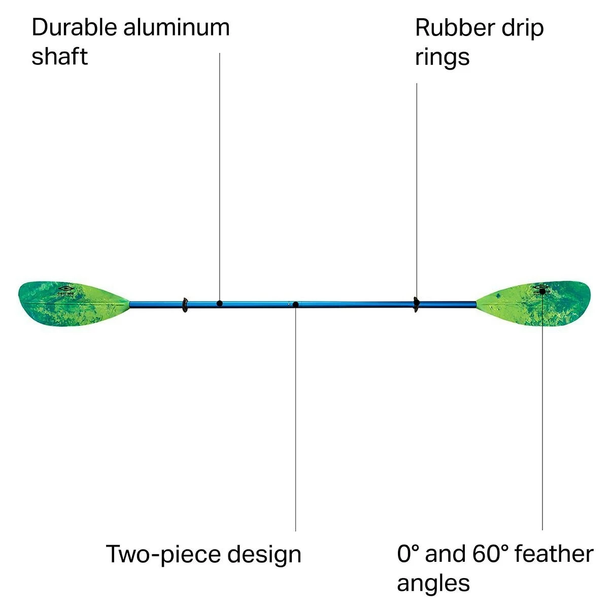 Carlisle Paddles Recreational Paddles Magic Mystic Aluminum Paddle Straight Shaft 4 Carlisle Paddles Recreational Paddles Magic Mystic Aluminum Paddle Straight Shaft - Image 2