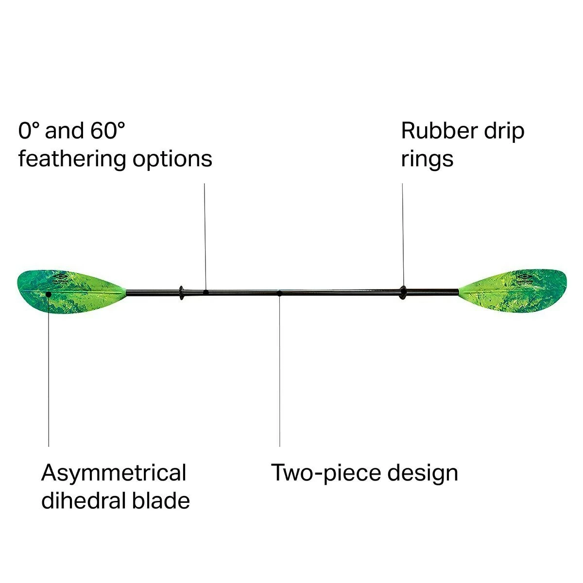 Carlisle Paddles Recreational Paddles Magic Plus Fiberglass Paddle Straight Shaft 4 Carlisle Paddles Recreational Paddles Magic Plus Fiberglass Paddle Straight Shaft - Image 2