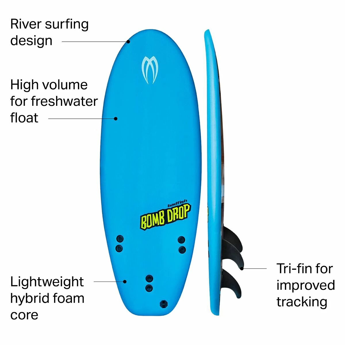 Badfish Stand-Up Paddleboards Bomb Drop Surfboard 4 Badfish Stand-Up Paddleboards Bomb Drop Surfboard - Image 2