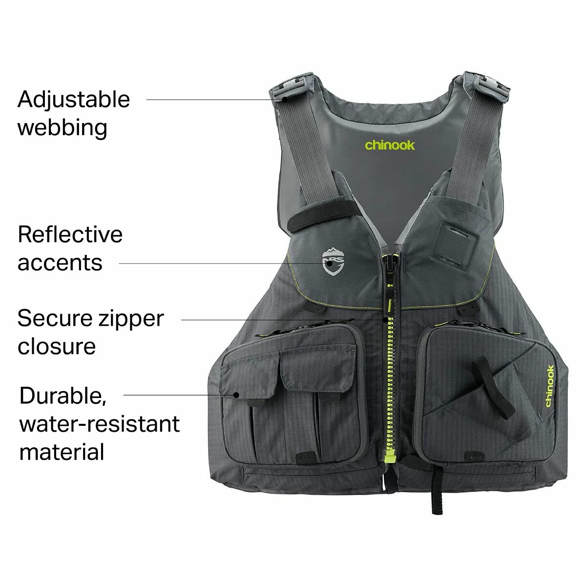 NRS Fishing PFDs Chinook Personal Flotation Device Men's 4 NRS Fishing PFDs Chinook Personal Flotation Device Men's - Image 2