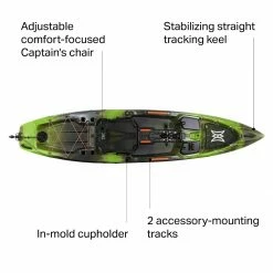 Perception Fishing Kayaks Pescador 12.0 Pilot Kayak -Padder Fashion Store MSCM D4