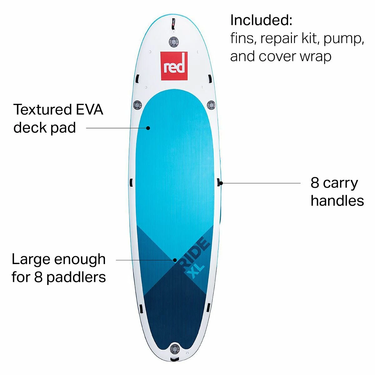 Red Paddle Co. Stand-Up Paddleboards Ride XL Inflatable Stand Up Paddleboard 4 Red Paddle Co. Stand-Up Paddleboards Ride XL Inflatable Stand Up Paddleboard - Image 2