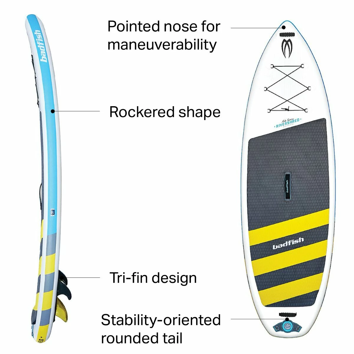 Badfish Stand-Up Paddleboards Rivershred Inflatable Stand Up Paddleboard 4 Badfish Stand-Up Paddleboards Rivershred Inflatable Stand Up Paddleboard - Image 2